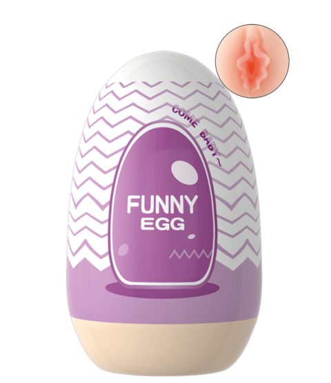 Gaine Masturbatrice Réutilisable FUNNY EGG – Design Réaliste Vagin lèvres charnus